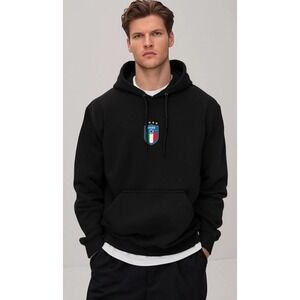 ITALY‎ ESSENTIALS HOODIE Joga Bonito Thick Black Men's XL NWT